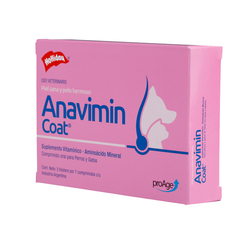 Biomodulador Anavimin coat para Perros y Gatos 21 comprimidos