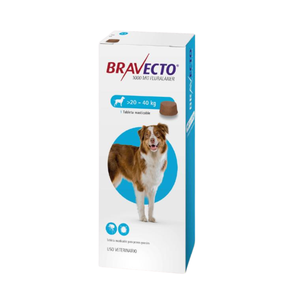 Bravecto 1000 mg - Perros De 20 Hasta 40 Kg