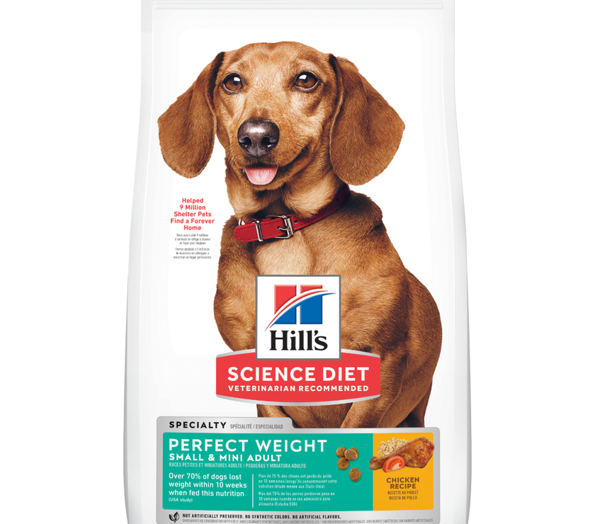 Comida Perro Hills Adult Perfect Weight Dog Razas Pequeñas y Mini  4 Lbs