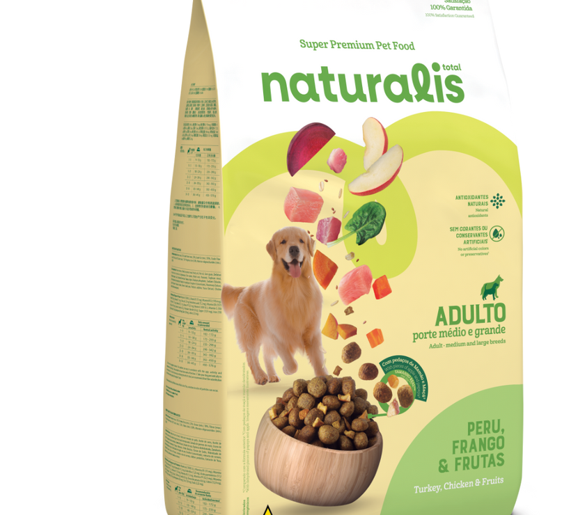 Comida Para Perro Naturalis Adulto Pollo Pavo Y Frutas