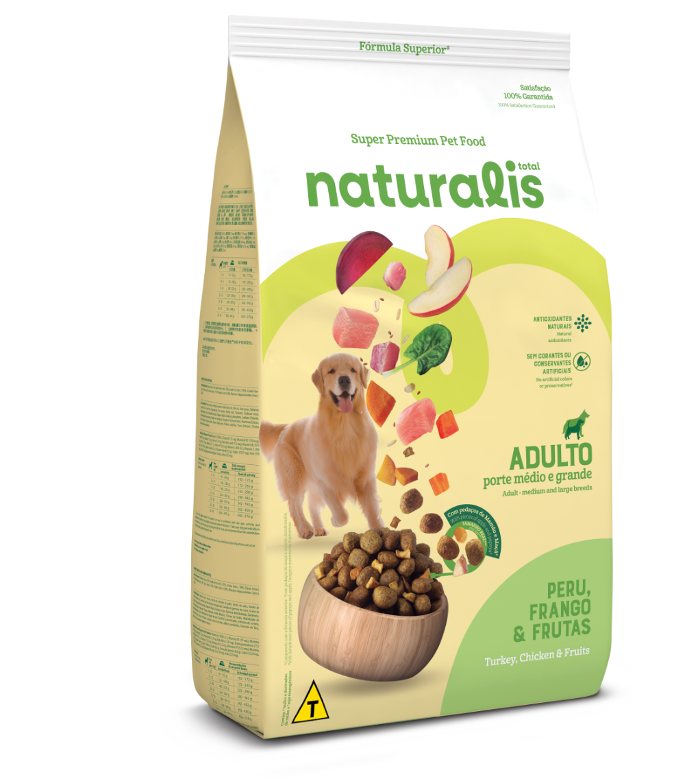 Comida Para Perro Naturalis Adulto Pollo Pavo Y Frutas