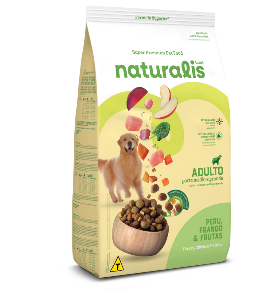 Comida Para Perro Naturalis Adulto Pollo Pavo Y Frutas