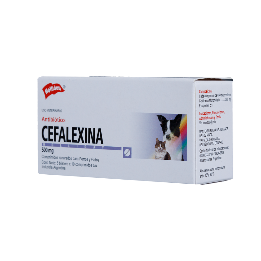 Antibiótico Cefalexina 500mg Blister X 10 Tabletas
