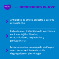 Antibiótico Cefalexina 500mg Blister X 10 Tabletas