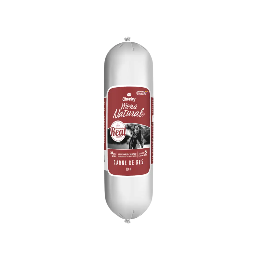 Chunky salchichón Menu Natural carne de res x 300 Grs