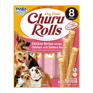 Churu Rolls Dog Chicken With Salmon  96 Gr x 8 Und