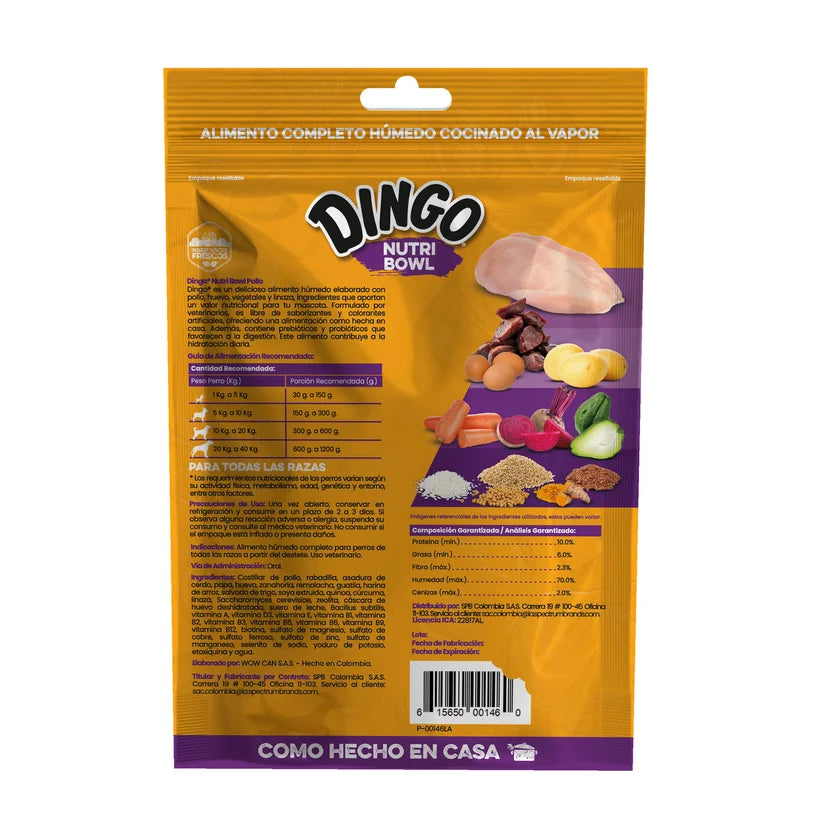 Comida Húmeda Para Perro Dingo Nutri Bowl Pollo