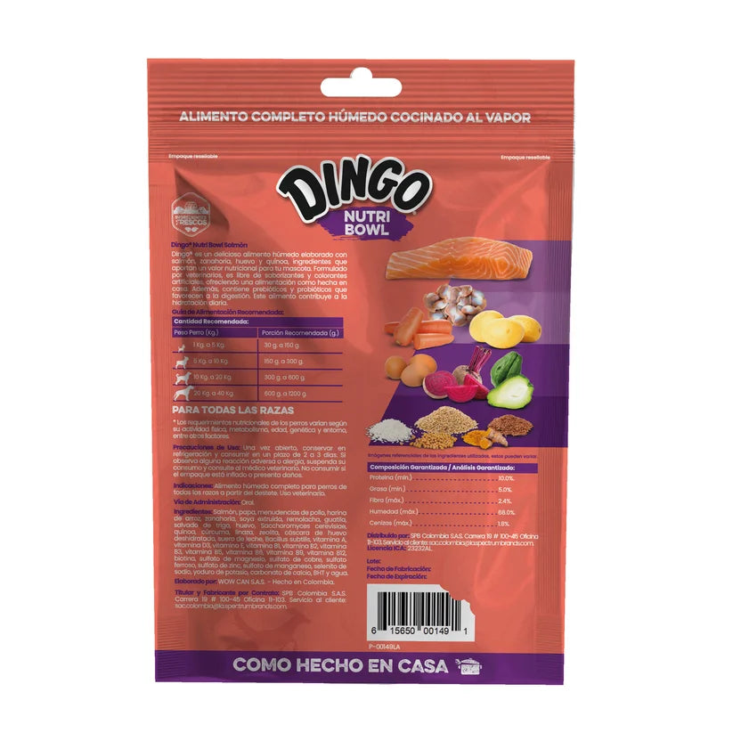Comida Húmeda Para Perro Dingo Nutri Bowl Salmon