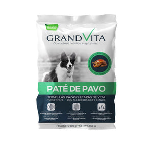 Comida Húmeda para perro Grand Vita paté Pavo 100 Gr