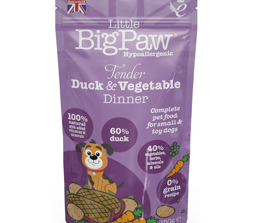 Comida Húmeda para perro Little Big Paw Pato y Verduras 150 gr