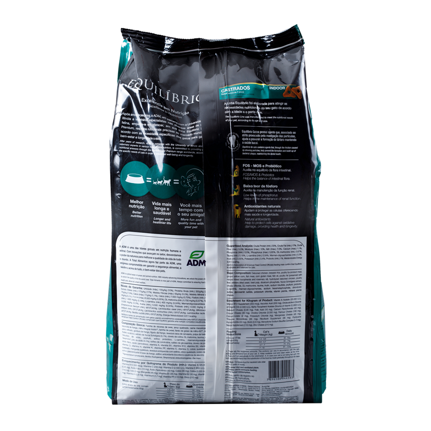 Comida para gato Equilibrio Adulto Castrad +7 1,5Kg