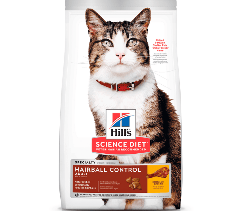 Hill's Science Diet comida para gato adulto control de bolas de pelo