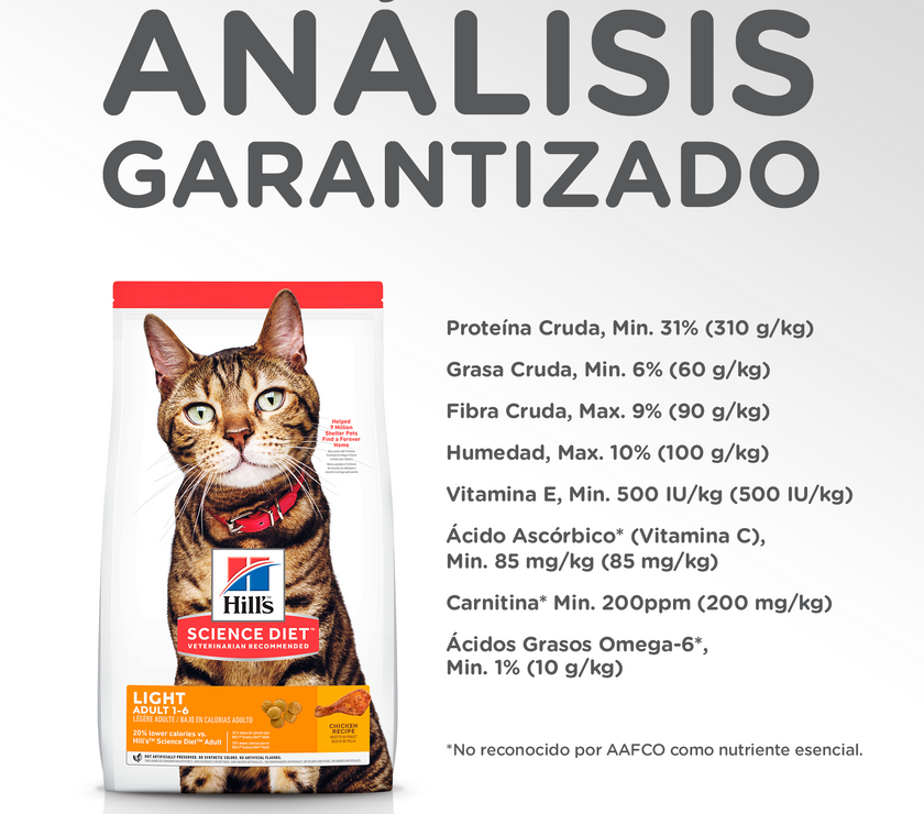 Comida para gato Hills Light Adulto