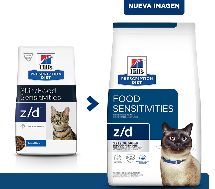 Comida para gato Hills Prescription Diet Sensibilidades alimentarias z/d - 4 Lbs