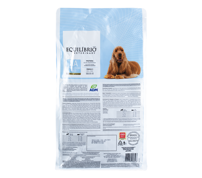 Comida Para Perro Equilibrio Veterinary Hipoalergénico
