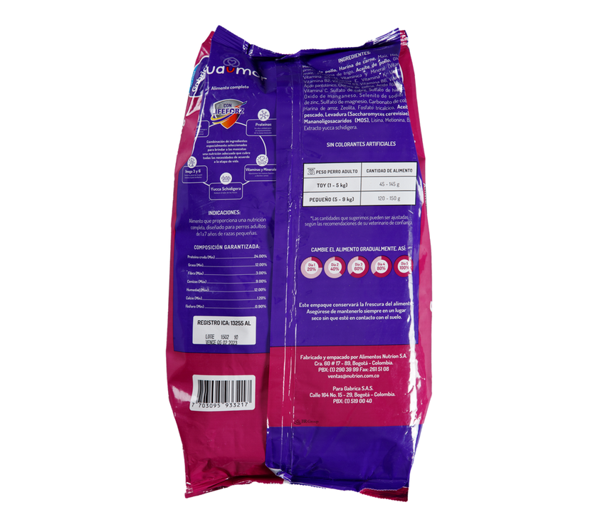 Comida Para Perro Guaumor Adulto Razas Pequeñas