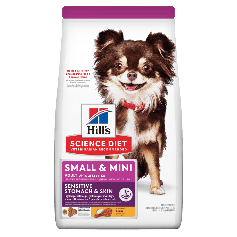 Hill's comida para perro adulto raza pequeña piel y estómago sensible 15 Lb (6,8Kg)