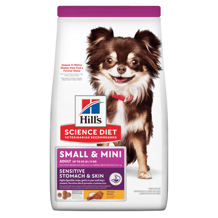 Hill's comida para perro adulto raza pequeña piel y estómago sensible 15 Lb (6,8Kg)