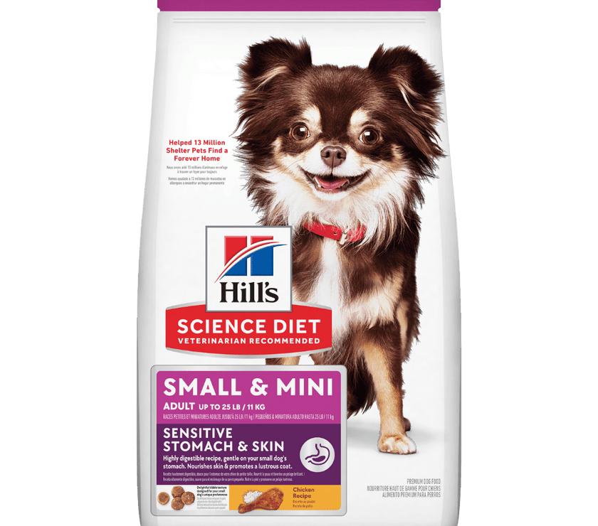 Hill's comida para perro adulto raza pequeña piel y estómago sensible 15 Lb (6,8Kg)