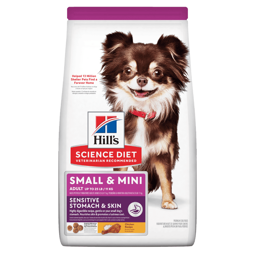 Hill's comida para perro adulto raza pequeña piel y estómago sensible 15 Lb (6,8Kg)