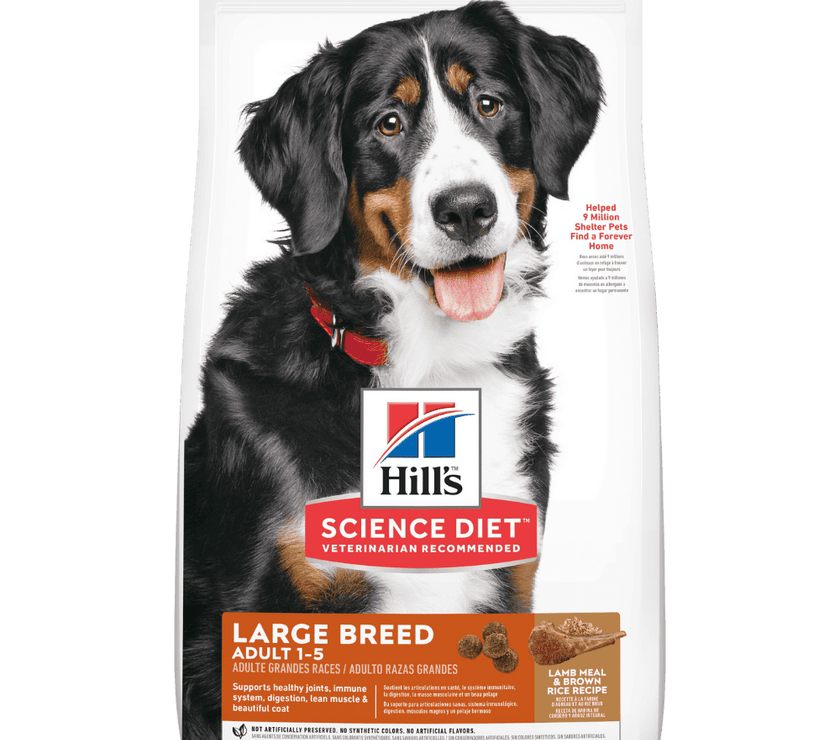 Hill's Science Diet Large Breed comida para perros de razas grandes sabor cordero 33 Lb (14,97Kg)
