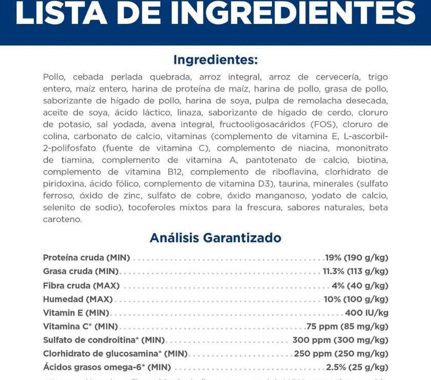 Hill's Science Diet Large Breed comida para perros de razas grandes 33 Lb (15Kg)