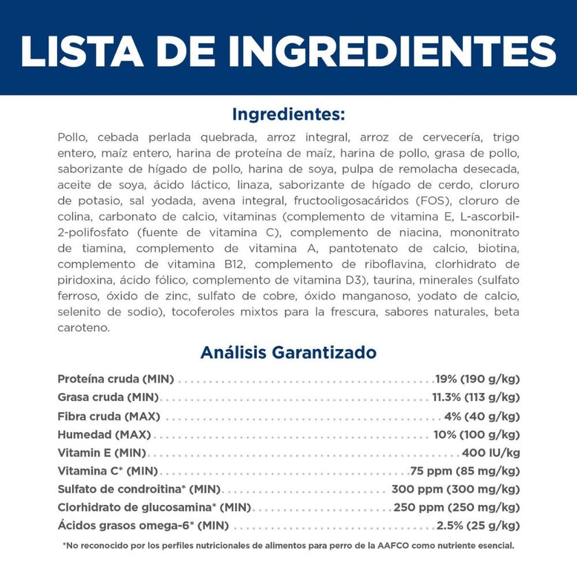 Hill's Science Diet Large Breed comida para perros de razas grandes 33 Lb (15Kg)