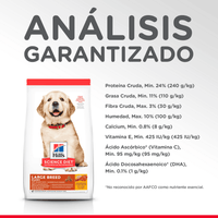 Hill's Science Diet puppy comida para perro cachorro razas grandes