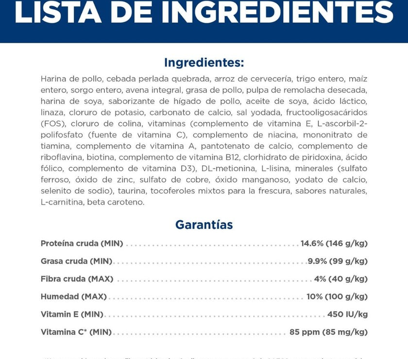 Hill's Science Diet Adult 7+ comida para perro senior sabor pollo