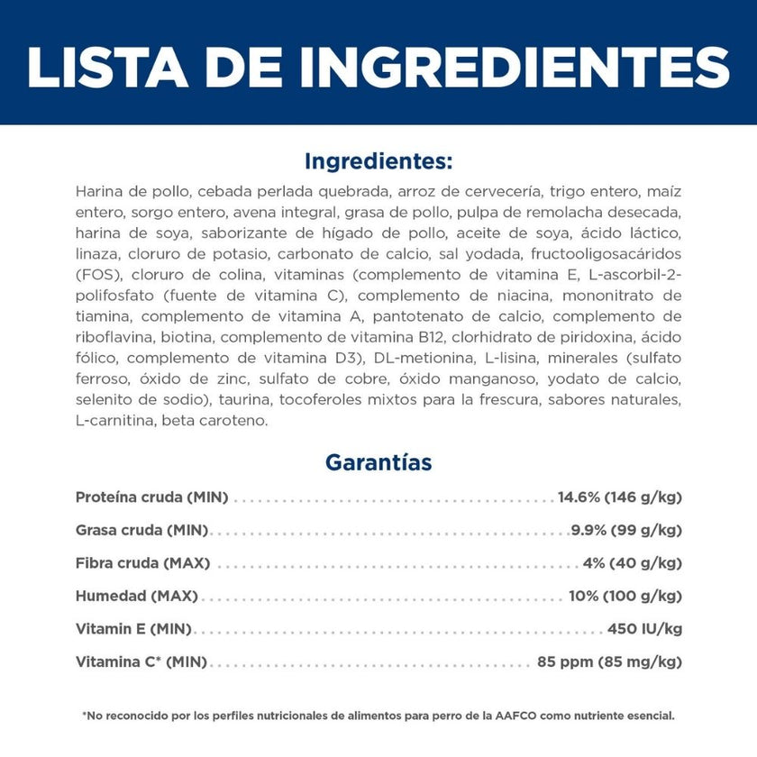 Hill's Science Diet Adult 7+ comida para perro senior sabor pollo