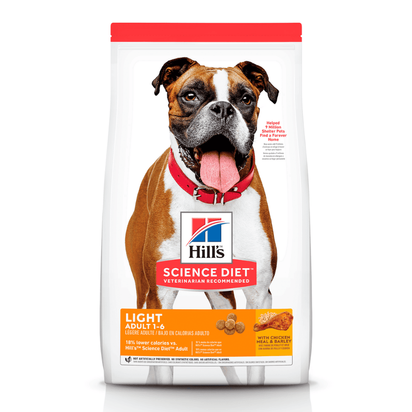 Hill's Science Diet Light comida para perro adulto bajo en calorías 30 Lb (13,6Kg)