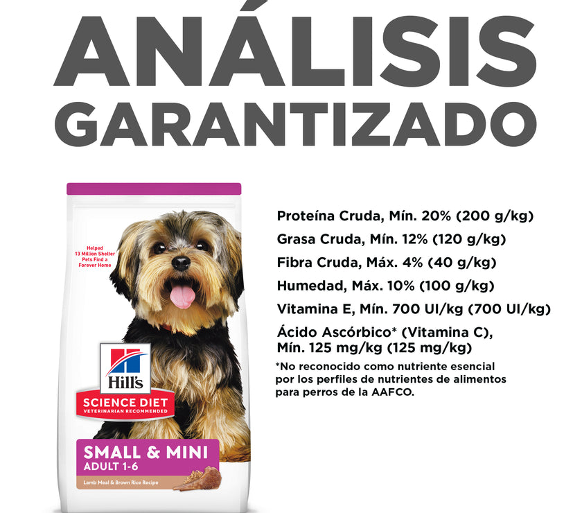 Comida para perro Hills Adulto Cordero Razas Miniatura