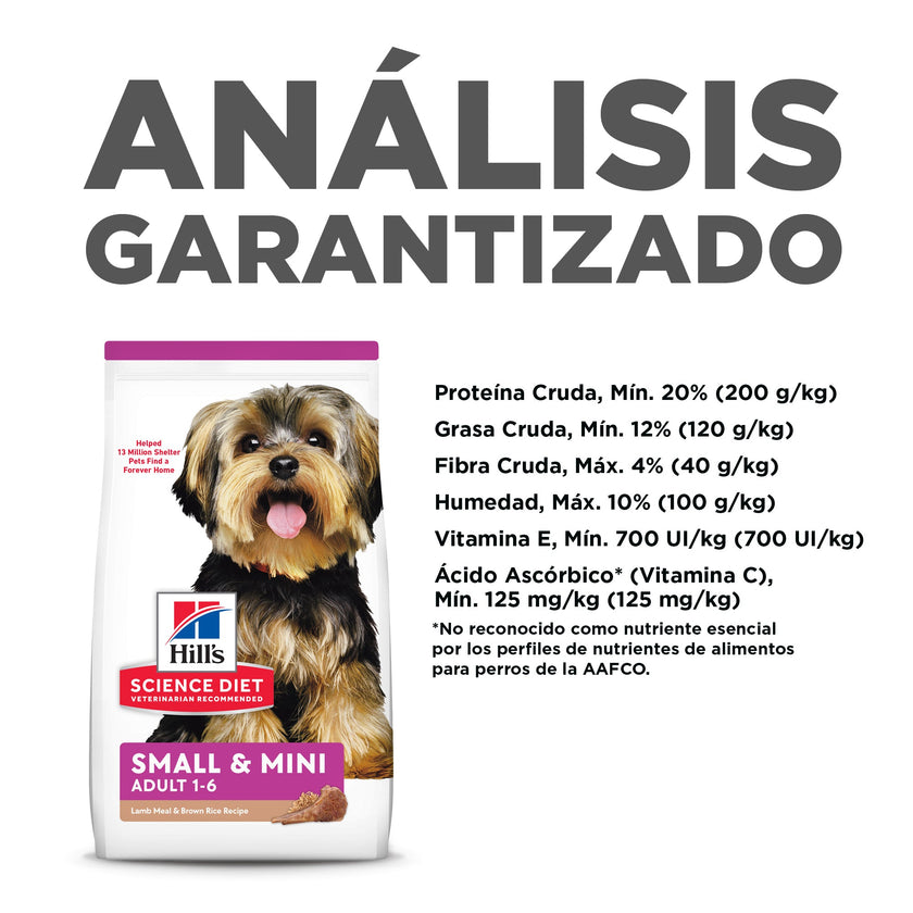 Comida para perro Hills Adulto Cordero Razas Miniatura
