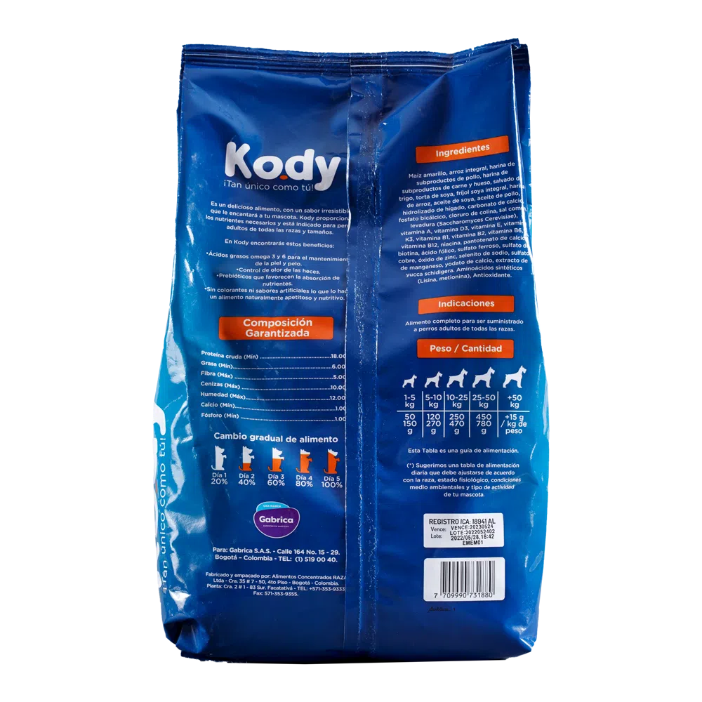 Comida para perro Kody adulto