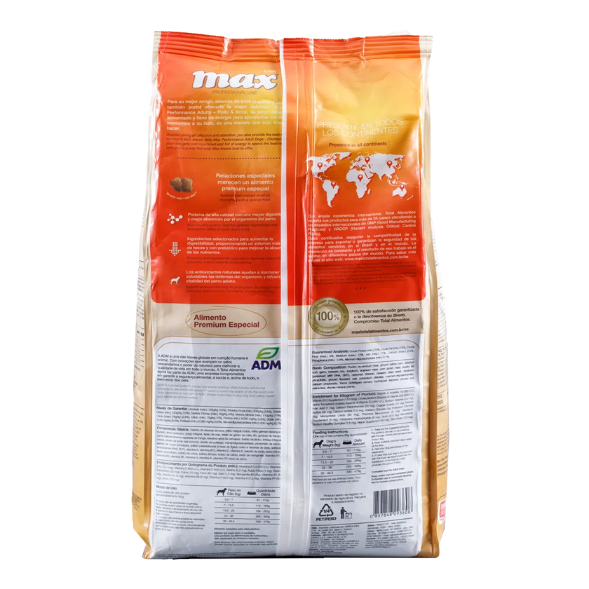 Promoción Comida para perro Max Performance Adulto Pollo 22Kg