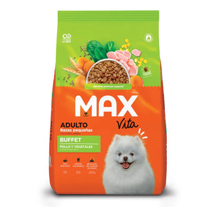 Comida Para Perro Max Vita Adulto Buffet Razas Pequeñas Pollo y Vegetales 10kg