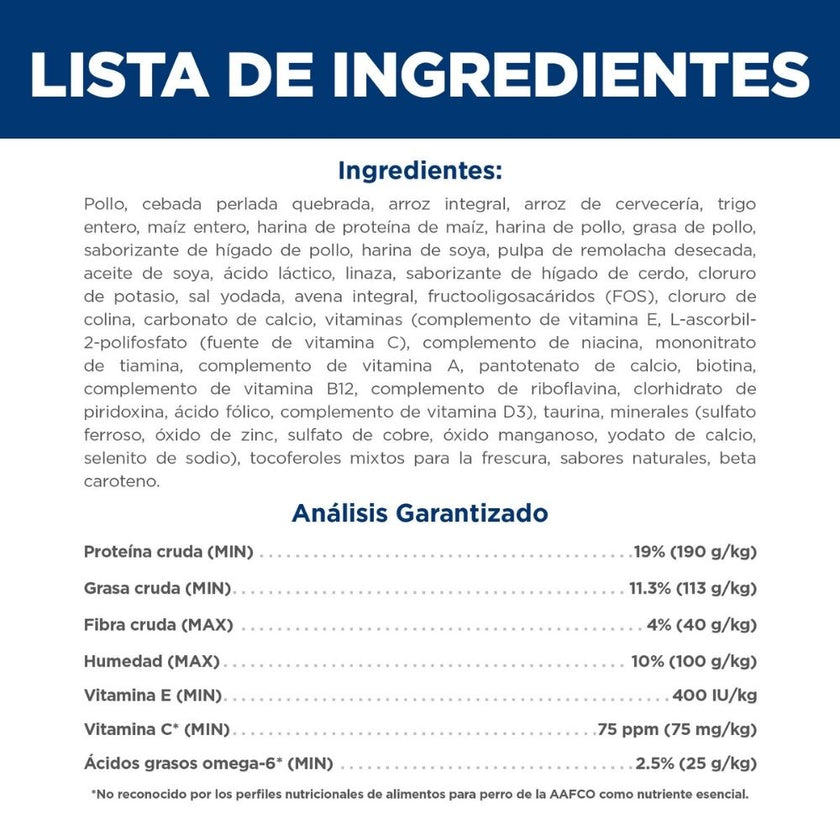 Hill's Science Diet Adult comida para perro adulto sabor pollo