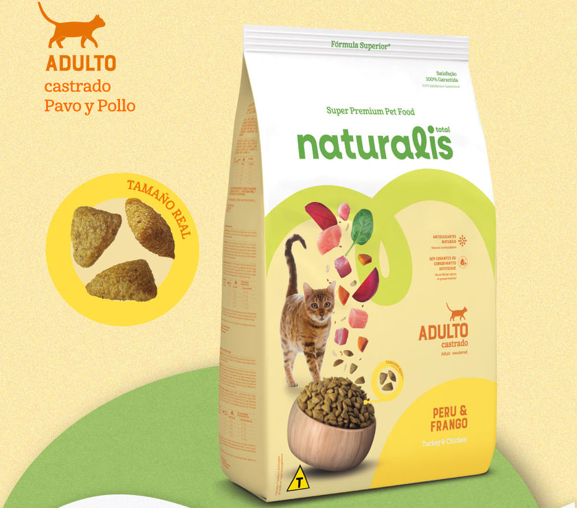 Comida para Gato Naturalis Adulto Castrado Pollo y Pavo