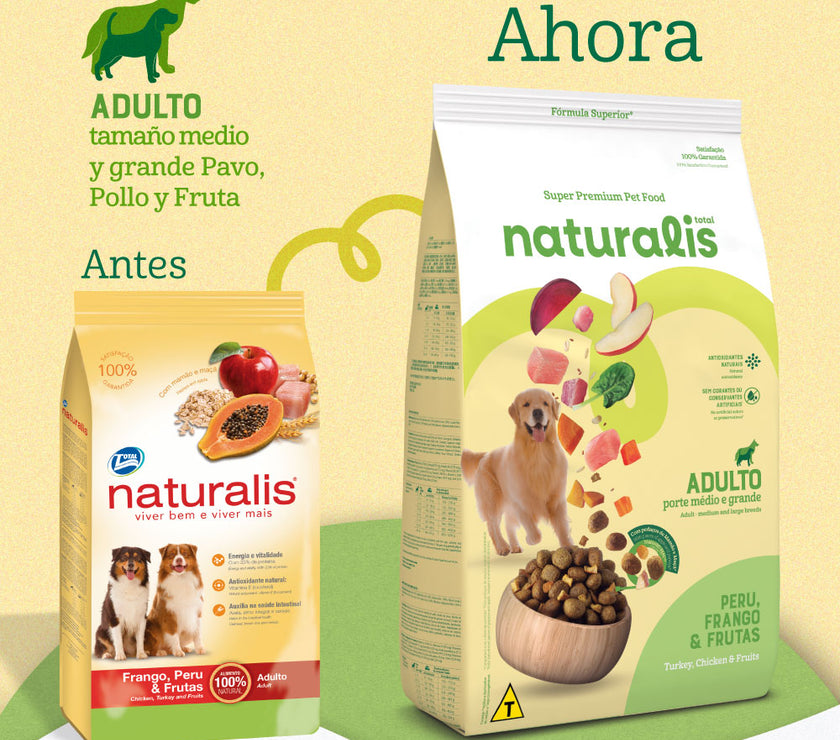 Comida para Perro Naturalis Adulto Raza Mediana Grande Pollo, Pavo y Frutas 2,5 Kg
