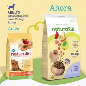 Comida para Perro Naturalis Adulto Raza Pequeña Pollo, Pavo y Frutas 2,5 Kg