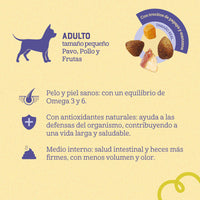 Comida para Perro Naturalis Adulto Raza Pequeña Pollo, Pavo y Frutas 2,5 Kg