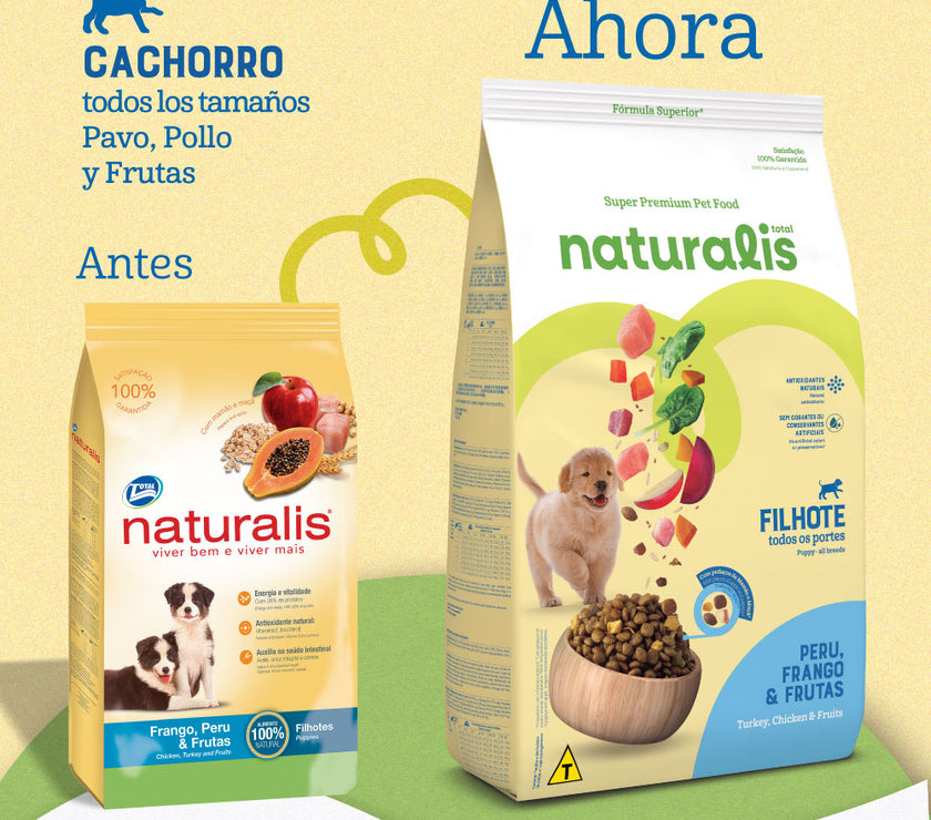 Comida para Perro Naturalis Cachorro Raza Mediana Grande Pollo, Pavo y Frutas 2,5 Kg