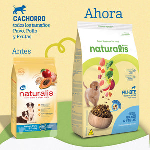 Comida para Perro Naturalis Cachorro Raza Mediana Grande Pollo, Pavo y Frutas 2,5 Kg