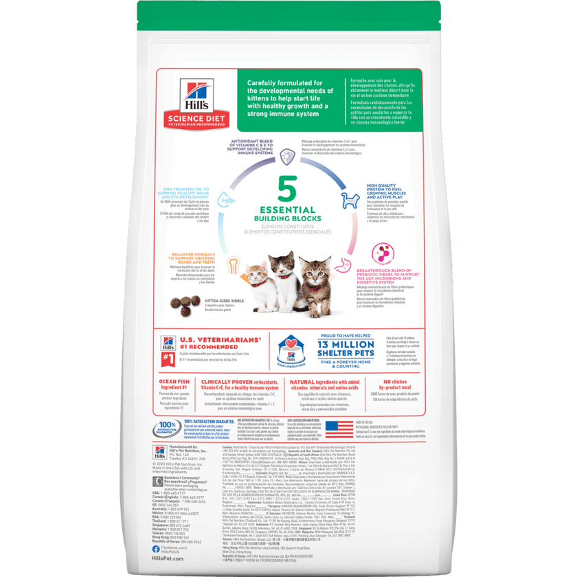 Hill's Science Diet Kitten comida para gatito sabor pescado y arroz 3,5 Lb (1,59Kg)