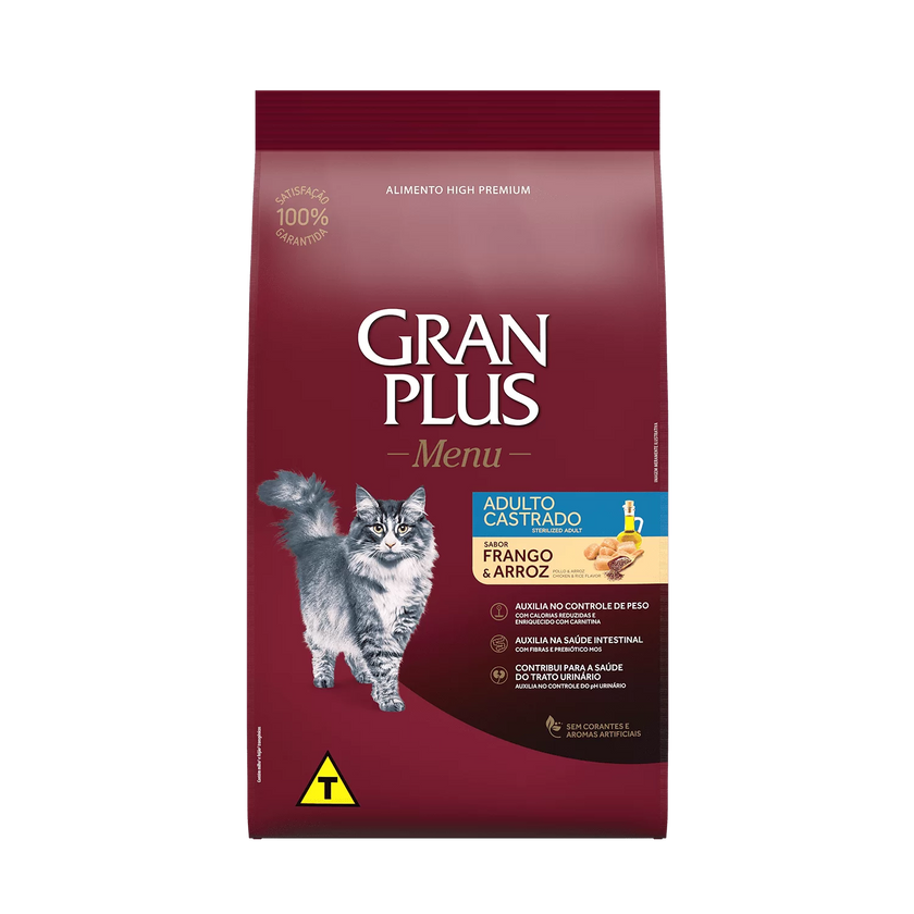 Comida para gato Gran Plus Adulto Castrado Pollo y Arroz