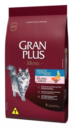 Comida para gato Gran Plus Adulto Castrado Salmon y Arroz