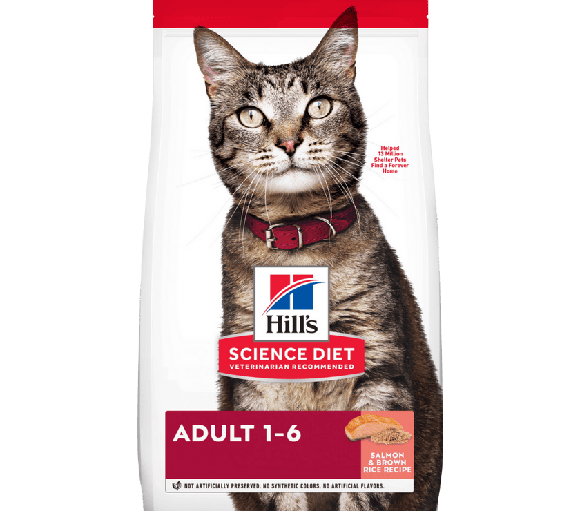 Hill's Science Diet Adult comida para gato adulto, salmón y arroz 3,5 Lb (1,59Kg)