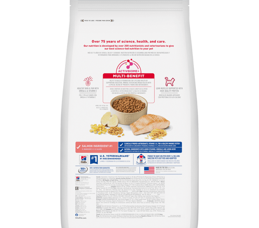 Hill's Science Diet Adult comida para gato adulto, salmón y arroz 3,5 Lb (1,59Kg)