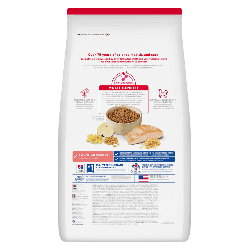 Hill's Science Diet Adult comida para gato adulto, salmón y arroz 3,5 Lb (1,59Kg)