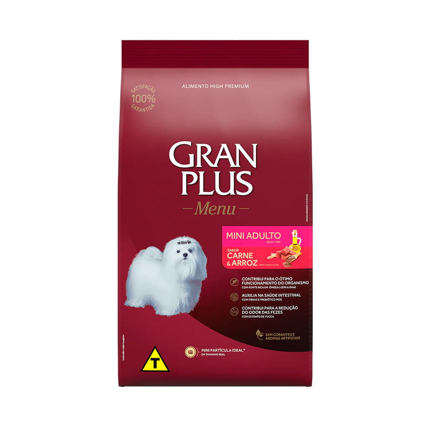 Comida para perro Gran Plus Adulto Raza Pequeña Carne y Arroz